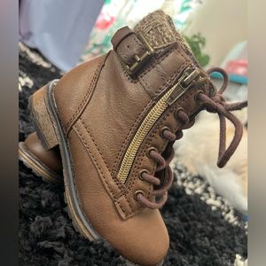 Little Girls Brown Boots